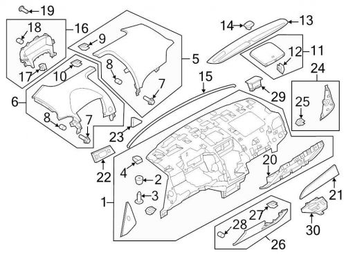 Ford oem dashboard air vent trim bt4z78044e82aa image 13