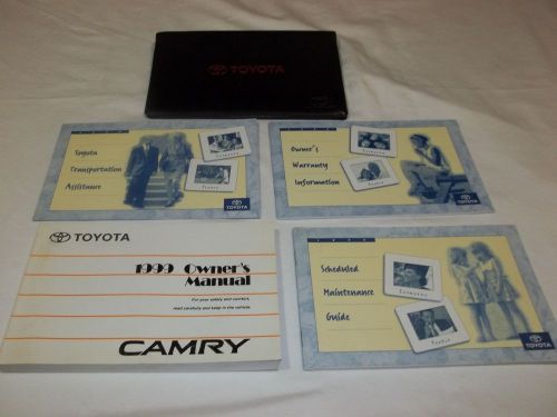 1999 toyota camry owner&#039;s manual 6/pc.set &amp; black toyota factory case.free s/h