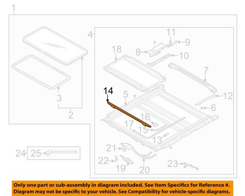 Kia oem 02-05 sedona-sunroof wind deflector 0k55569845