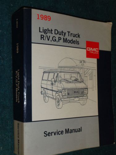 1989 gmc full-size jimmy suburban dually van shop manual original book blazer+