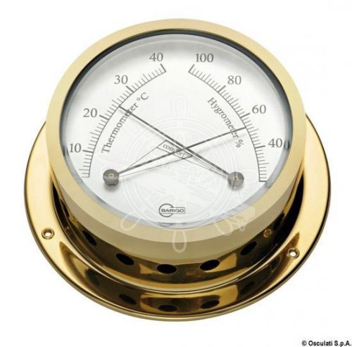Barigo star series hygrometer thermometer boat marine golden 110mm
