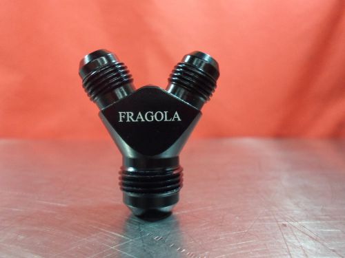 Fragola 900609 black aluminum  8an to 6an billet flare to flare y fitting