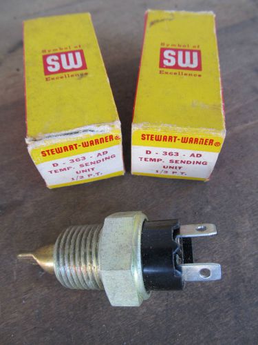 Nos 1970&#039;s stewart warner temp sending unit 1/2&#034; d-363-ad