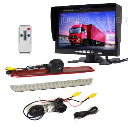 7&#034; rear view monitor+ir backup 3rd brake light camera for mercedes-benz sprinter