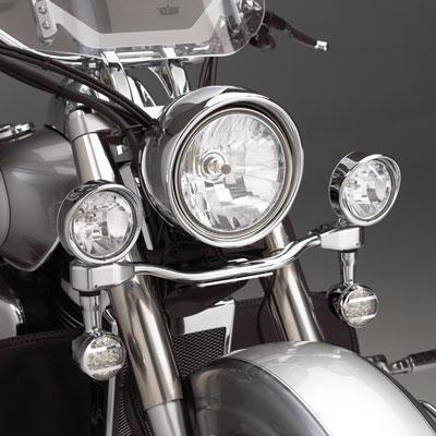 Show chrome elliptical lightbar kit fits kawasaki vn2000 vulcan 2004-2009