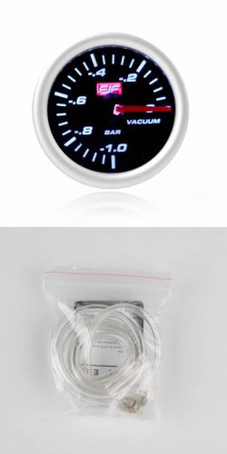 New vacuum gauges meters tinted shell -1~2bar 2&#034; 52mm silver car smoke