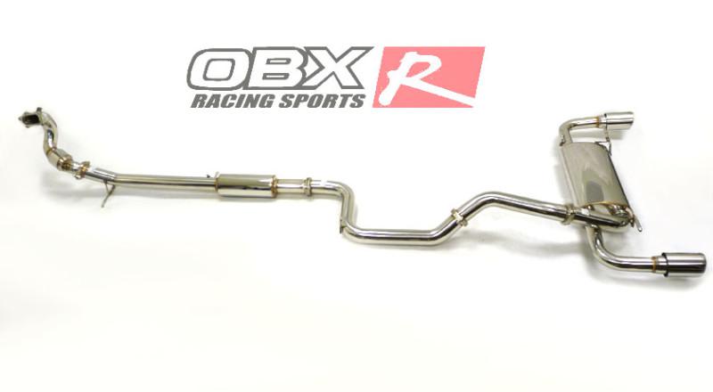 Obx steel dual exit turbo back exhaust 2010 & up mazdaspeed3 speed 3