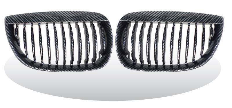 Ea front bmw e81 e87 2004-2008 1 series grill carbon abs pair mesh new grille