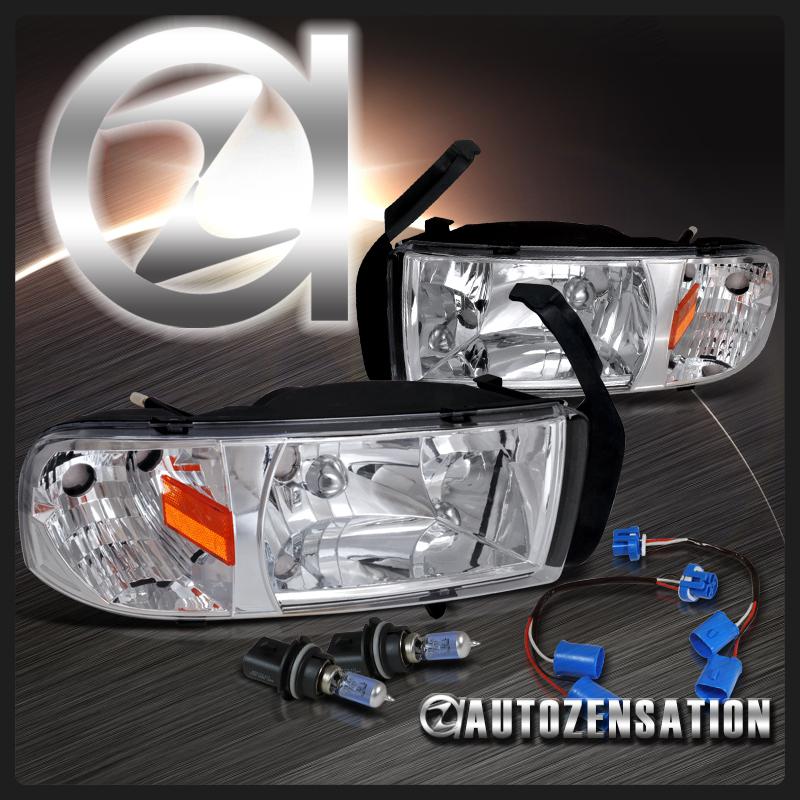 94-01 ram 1500 94-02 ram 2500 3500 crystal chrome headlights sport package