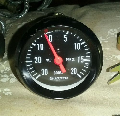 Sunpro vacuum / boost gauge black