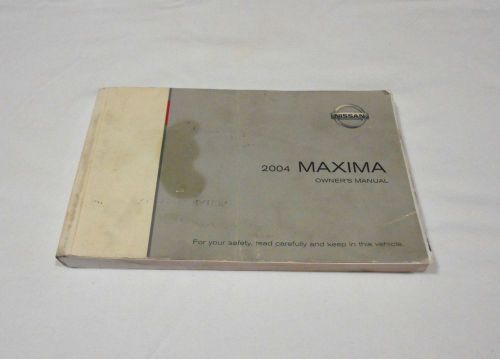 2004 nissan maxima owner&#039;s manual. /   free s/h..oem,,,