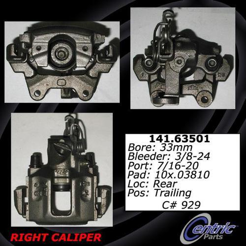 Centric 141.63502 rear brake caliper-premium semi-loaded caliper-preferred