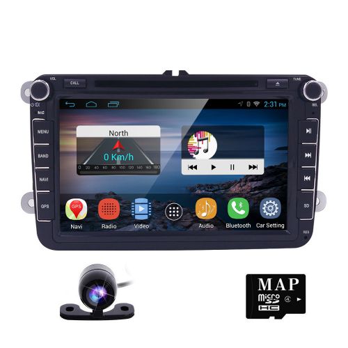 8” android 4.4 quad core gps navigation car dvd stereo radio multimedia for vw