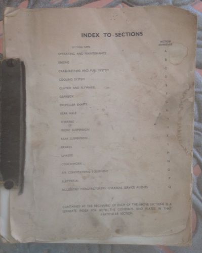 Original jaguar service manual for mark vii and xk 120 models