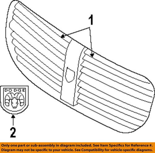 Dodge oem 4806109ab grille