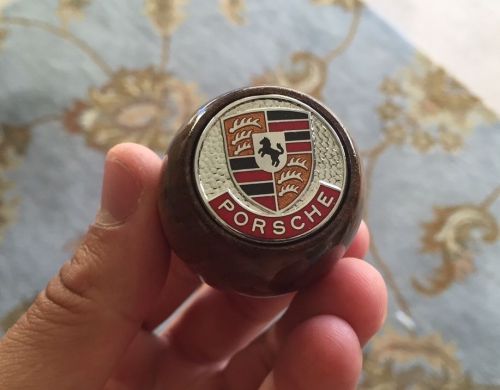 Vintage porsche automobiles wooden shift knob