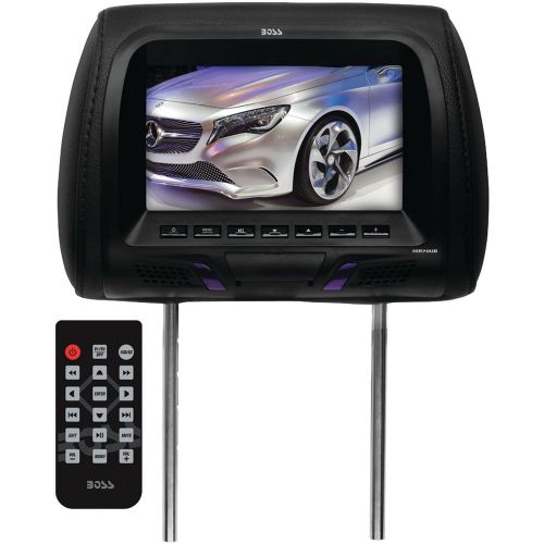 Boss hir70ub audio 7&#034; headrest monitor with ir transmitter &amp; usb/sd(tm) card ...