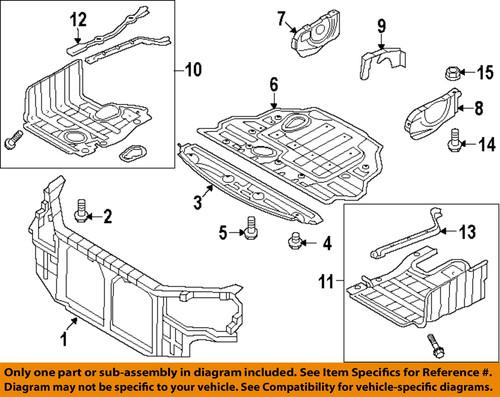 Hyundai oem 291203q010 radiator support-splash shield