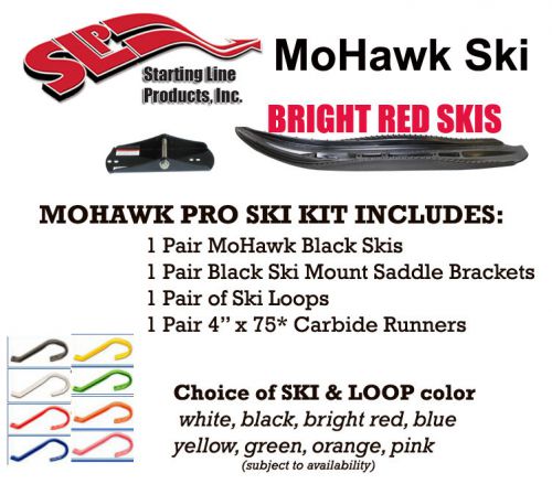 Polaris 2014-2016 550 &amp; 800 indy slp mohawk red skis loops, mounts 4&#034; carbides