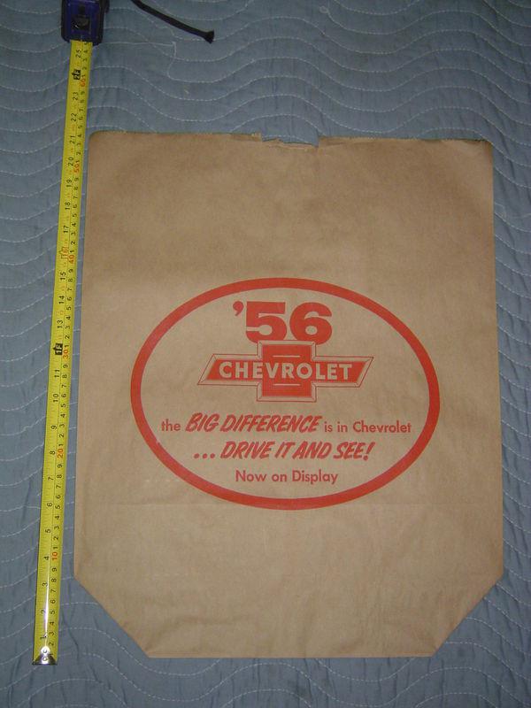 1956 chevrolet nos dealer promotional shopping bag