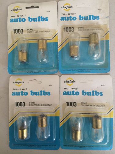 (4) packs of 2 # 1003 cheiftain bulbs two-12 volts dome courtsey indicator