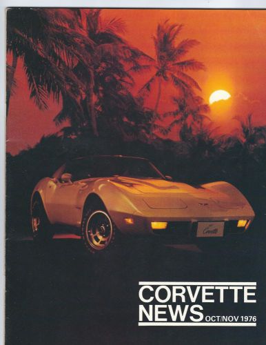 Corvette news magazine oct/nov 1976 original/nrmt+ condition