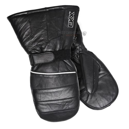 Snowmobile mitts kids youth mittens junior leather large with removable liner