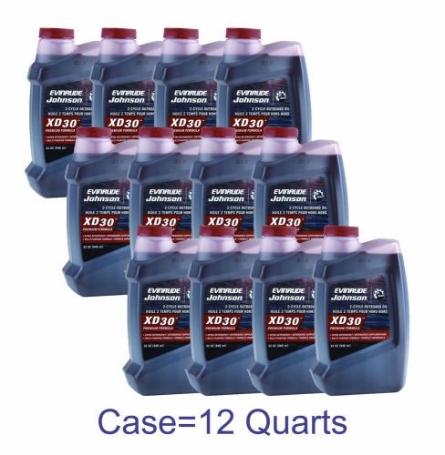 Oem brp johnson evinrude xd 30 2-cycle oil 12 quarts case 764348