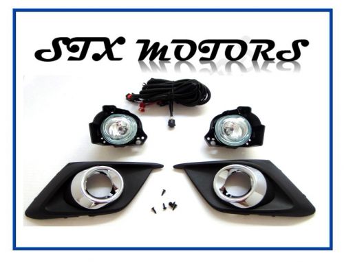 2014-2016 mazda 3 fog lights pair lamps with bulbs bezels harness switch 733