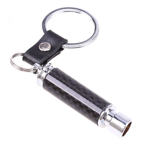 1x race exhaust pipe catback muffler metal keychain key chain ring carbon fiber