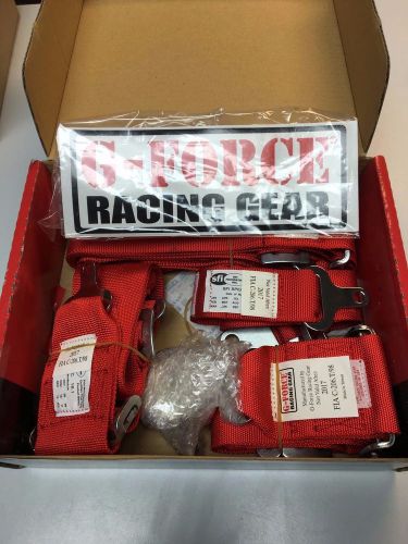 G-force 7000rd 5-point sfi camlock racing harness red