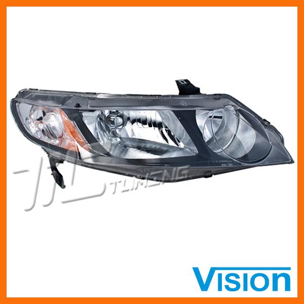 09-10 civic 4dr passenger head lamp light wo bulb 06-11 honda civic hybrid right