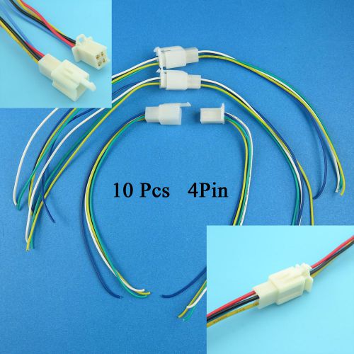 10 set/lot 4p terminal female male wire sealed plug car automotive connectors