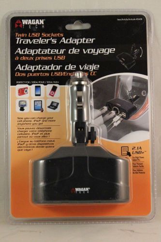 2 way 12v dc adapter w/2-2.1a usb ports for tablets, cell,ipad other items w/usb