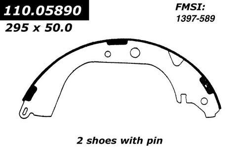 Centric 111.05890 brake pad or shoe, rear-new brake shoe-preferred