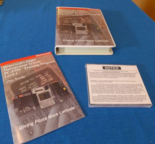 Honeywell training program flight management system kit pc-fms cd-rom v. 5.2 new