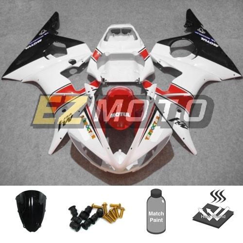 Bodywork fairing kit package w/ windscreen & bolts for yamaha yzf 600 r6 2003 aj