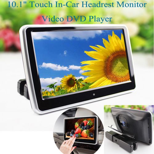 10.1&#034; hd touch screen car headrest monitor video dvd usb/sd ir/fm/am player game