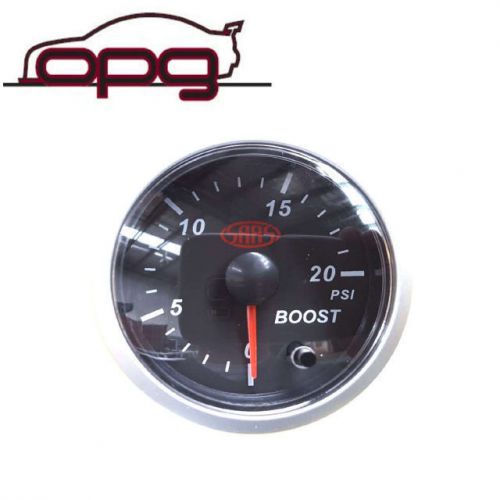 Saas boost 2&#034; 52mm  0 &gt; 30 psi street series gauge black face 7 colour diesel