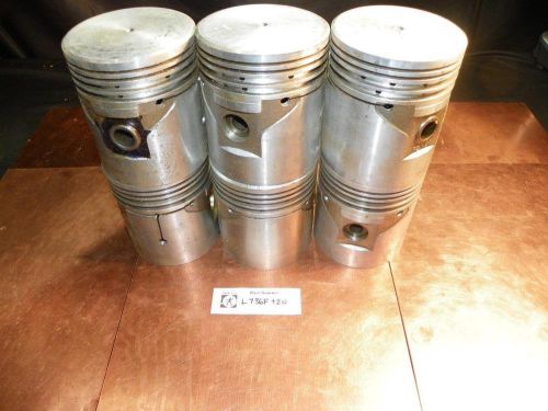 Nos 1941-1948 oldsmobile 6 cylinder aluminum piston set w/ pins l736f +.020