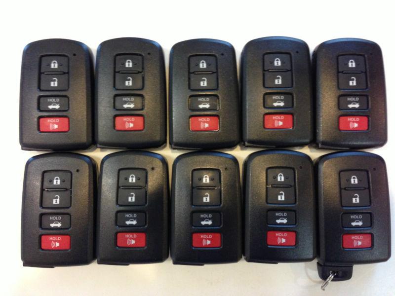 Lot of 10 toyota camry avalon smart key less entry remote 12-13 oem clicker