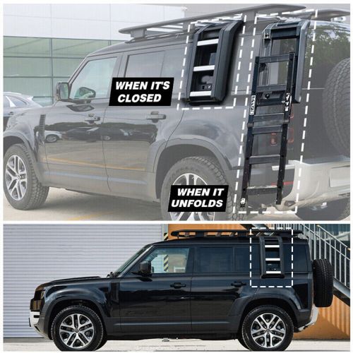 Fit for 2020~2023 land rover defender 90 110 side roof rack side access ladder