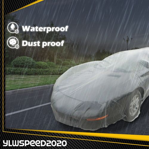 1pc universal disposable plastic clear temporary car cover rain dust garage