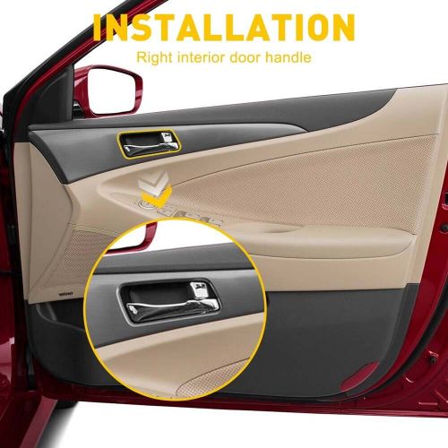 Right interior passenger side door panel handle for 2011-2013 hyundai sonata gl