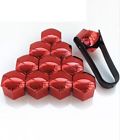 20pcs 19mm red wheel nut lug cover auto hub screw caps bolt rims tire with tool