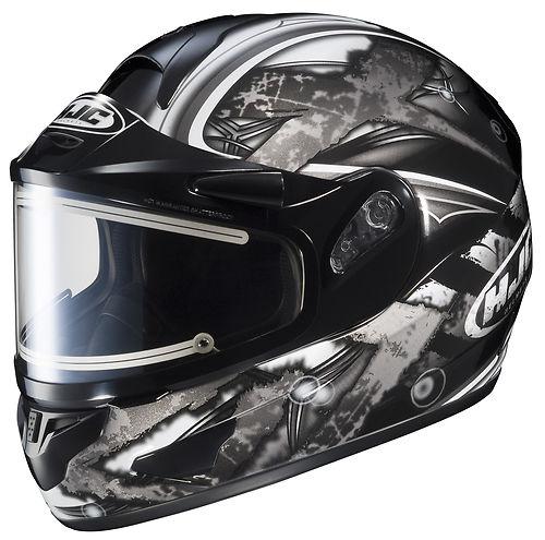 Hjc cl-16 shock snow helmet silver black electric shield 2xl