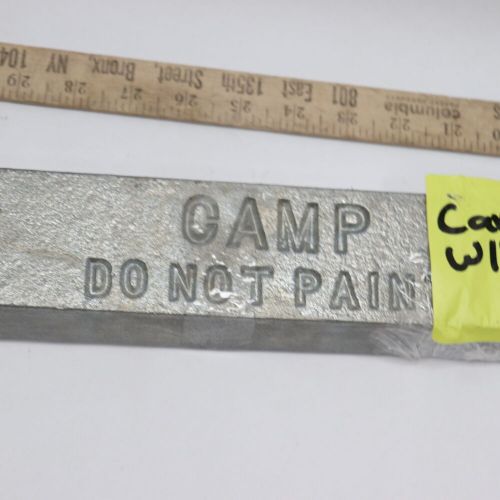 Camp rectangular hull plate anode with straps 12&#034; x 3&#034; x 1.25&#034; w12