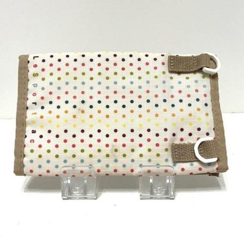 Lesportsac wallet - ivory beige multi shoulder wallet/dot pattern lesponylon