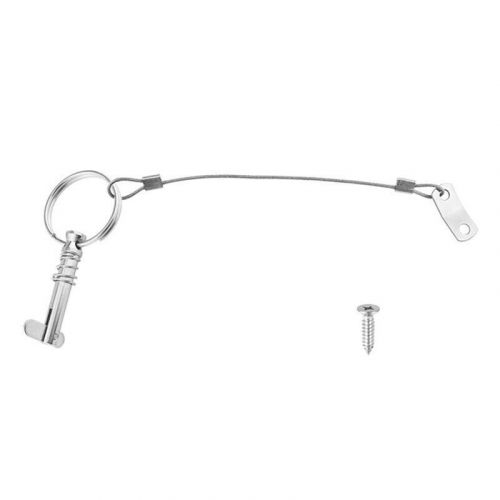 316 stainless steel boat bimini top quick release pin 1/4&#034; with lanyard polished