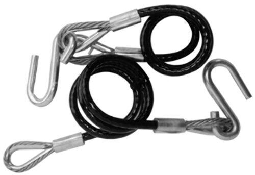 59541 tie down hitch cables-class iii, 5000# trailer, black vinyl jacketed, pair